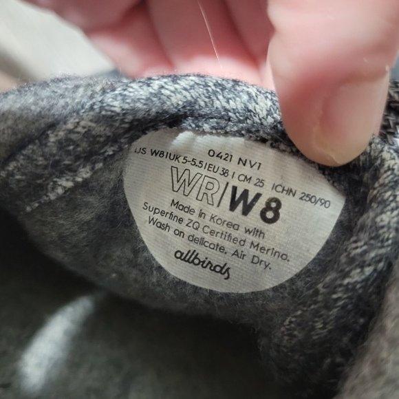 Allbirds Wool Runners Gray Athletic Shoes Womens Size 8 - Picture 5 of 6